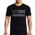 Thin Blue Line Men's Classic Flag Short Sleeve T-Shirt, Black