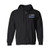 Thin Blue Line American Flag Full Zip Hoodie, Black
