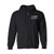 Thin Blue Line American Flag Full Zip Hoodie, Black