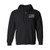 Thin Blue Line American Flag Full Zip Hoodie, Black