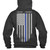 Thin Blue Line Honor & Respect American Flag Hoodie