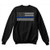 Thin Blue Line Classic Crew Neck Sweatshirt, Black