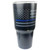 Thin Blue Line TMBLR-TBL-30OZ Distressed American Flag Insulated Mug, 30oz