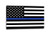 Thin Blue Line American Flag Sticker