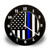 Thin Blue Line TBL-AM-CLOCK American Flag Clock, Glass