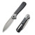 We Knife WE20050-1 Soothsayer Flipper Folding Knife 3.48" 20CV Drop Point Plain Edge Blade, Titanium/Carbon Fiber Handle
