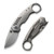 We Knife WE22013-1 Envisage Front Flipper Folding Knife 2.42" 20CV Drop Point Plain Edge Blade, Gray Titanium Handle