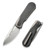 We Knife WE21033-4 Baloo Front Flipper Folding Knife 3.31" 20CV Drop Point Plain Edge Blade, Gray Titanium/Micarta Inlay Handle