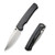 We Knife WE21046-1 Evoke Flipper Folding Knife 3.48" 20CV Clip Point Plain Edge Blade, Black Titanium Handle