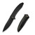 We Knife WE23070-1 Acuminal Flipper Folding Knife 3.98" Vanax Drop Point Plain Edge Blade, Black Titanium Handle