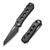 We Knife WE21031-2 Vision R Manual Folding Knife 3.54" 20CV Reverse Tanto Plain Edge Blade, Black Titanium Handle