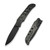 We Knife WE23072B-1 WE-Guthrie Flipper Folding Knife 3.94" 20CV Drop Point Plain Edge Blade, Black Titanium/Rose Carbon Fiber Inlay Handle