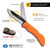 Outdoor Edge RazorPro® S Folding Hunting Knife/Saw 3.50" 420J2 Drop Point Blade, Orange Rubberized TPR Handle and Nylon Sheath