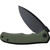 CIVIVI C18026C-1 Mini Praxis Folding Knife 2.98" D2 Plain Edge Blade, OD Green G10 Handle