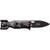 Tac Force TF-1039BK Linerlock Assisted Opening Folding Knife, 2.25" 3Cr13 Stainless Steel Drop Point Blade, Black Aluminum Handle w/ WWII Shark Artwork