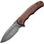 CIVIVI C18026C-DS1 Mini Praxis Folding Knife 2.98" Damascus Plain Edge Blade, Wood Handle