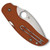 Spyderco C123GBORP Sage 5 Folding Knife 3" CPM Rex 121 Plain Edge Blade, Burnt Orange G-10 Handle