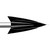 Zwickey CZ112 Cliff Zwickey Broadheads Glue On 2 Blade, 140 Grain, Black, 3 Pack