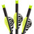 Lumenok BECC3G Carbon Crossbow Bolts, 20 Inches, Green Moon Nocks, Black, 3 Pack