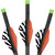 Lumenok BECC223G Carbon Crossbow Bolts, 22 Inches, Green Moon Nocks, Black, 3 Pack