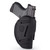 1791 Gunleather 4WH-4-SBL-L 4 Way IWB & OWB Holster Size 4, Stealth Black, Left Hand