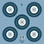 Maple Leaf Press NFI-2T Target Face NFAA Indoor 5-Spot, Blue, 100 Pack