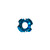 October Mountain 45399 TriView Peep, 1/4 Inches, Blue