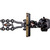 Axcel ALND-N519-4TB LANDSLYDE Slider Tactical Bowhunting Sight AccuStat II Micro, 5 Pin, .019, Black