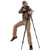 Allen Company 21412 Axial Shooting Stick Tri/Bi/Monopod, Adjustable to 61 Inches, Black