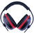 Radians SL0130CS Silencer Earmuff, Black/Red, 1 Pack
