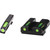 Hiviz GLN325 LiteWave H3 Handgun Sight Glock 9mm/40S&W Green Litepipes White Front Ring, White