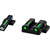 Hiviz MPSN321 LiteWave H3 Handgun Sight Shield 9/40/45 Green Litepipes White Front Ring, White