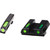 Hiviz GLN321 LiteWave H3 Handgun Sight Glock 42/43 Green Litepipes with White Front Ring, White