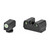 Rival Arms Tritium 3 Dot Front/Rear Green Night Sight for Glock 42/43, Black Nitride QPQ Finish, Black