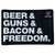 Tekmat TEK-R17-BGBF Original Mat - Beer, Guns, Bacon and Freedom, 1/8 Inches Thick, 11 x 17 Inches