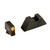 AmeriGlo Tall Suppressor Sight Set for Glock Pistols, Excluding 42/43, Green Tritium with Orange Outline