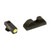 AmeriGlo UC Sight Set for Glock 42/43, Green Tritium and Lime Green Lumi Outline