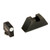 AmeriGlo Tall Suppressor Sight Set for Glock Pistols, Excluding 42/43, Green Tritium Front with White Outline, Black Rear