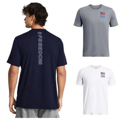 Under Armour 1382974 Men's UA Freedom USA Left Chest Amp T-Shirt