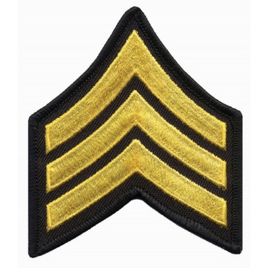Sergeant Border Hero's Pride 15404S Sergeant Chevrons, Merrowed Border, Medium Gold ...