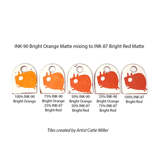 INK-90 Bright Orange Matte Ink
