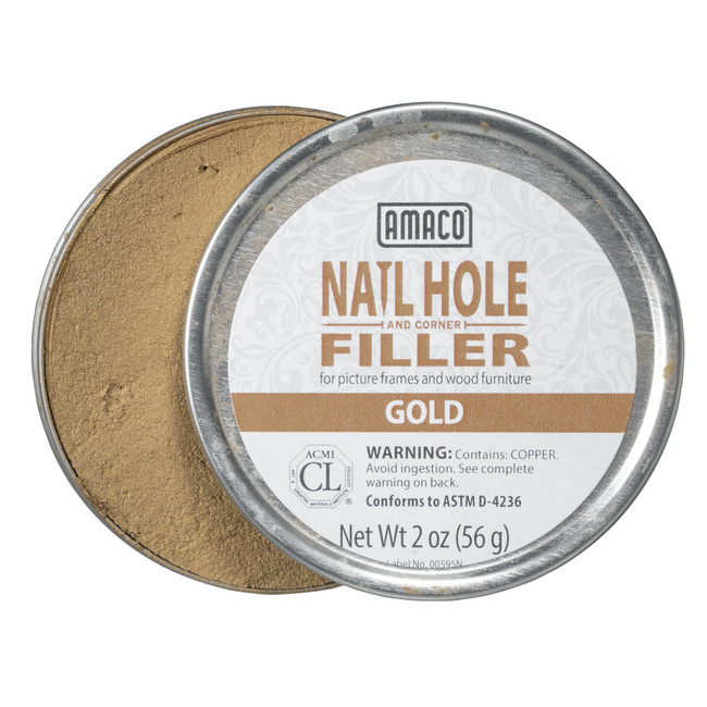 Amaco Nail Hole and Corner Filler- Gold 2oz