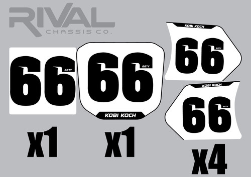 DIRT KARTING AUSTRALIA RIVAL CHASSIS CO NUMBER PLATE WITH NAME