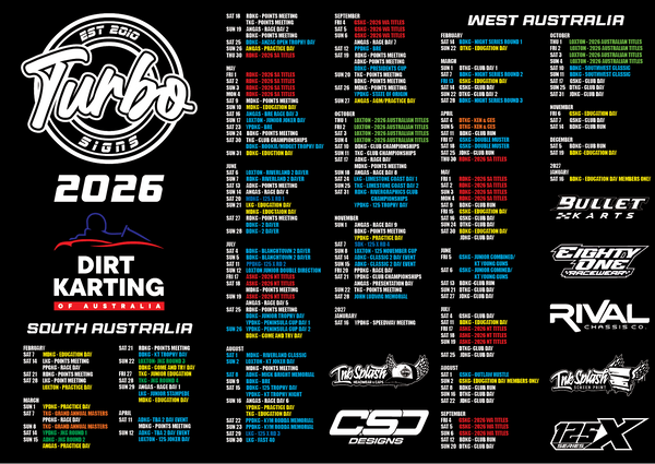 2026 DIRT KARTING AUSTRALIA CALENDAR