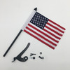 Flag Pole with Mount and USA Flag (Rear Trunk RT 2020+, F3 2017+)