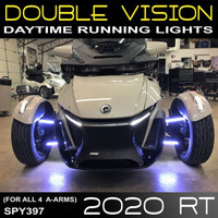 2020 CAN AM SPYDER RT DOUBLE VISION DAYTIME RUNNING LED LIGHTS (2-PAIR) FOR THE FRONT A-ARMS (SPY397) 2020 CAN AM SPYDER RT DOUBLE VISION DAYTIME RUNNING LED LIGHTS (2-PAIR) FOR THE FRONT A-ARMS (SPY397)