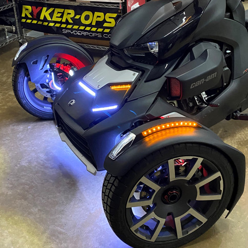 2019-UP RYKER AMBER FENDER REFLECTOR LED KIT WITH BUILT-IN TURN SIGNALS TESTED ON OUR BENCH FOR FLAWLESS INSTALLS. PLUG/PLAY READY. (SPY378)