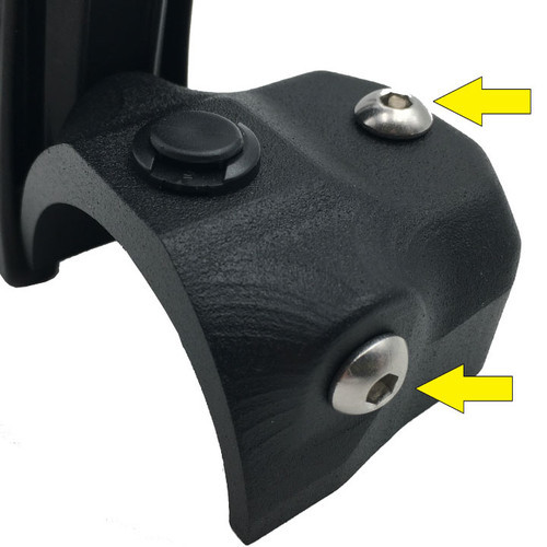 The Top Cuff has 1/4 20 threaded holes for other attachments such as a ball mount or USB extension with Billet Aluminum holder.