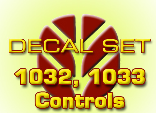 D0500 Decal Set, 1032-1033 Controls