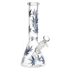 Turn On Your Hemp Lights Beaker Glass Water Pipe - 9.75" / 14mm F / Colors Vary